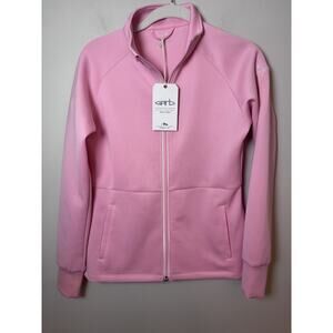 Garb Brand Girls Athletic Tennis Golf Zip Up Pink Jacket Sz XL (11/12) NWT
